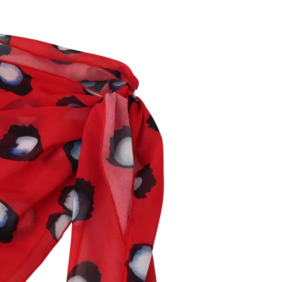 Langarm Bluse mit Taillenband