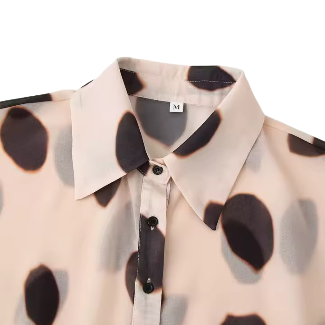 Langarm Bluse mit Taillenband