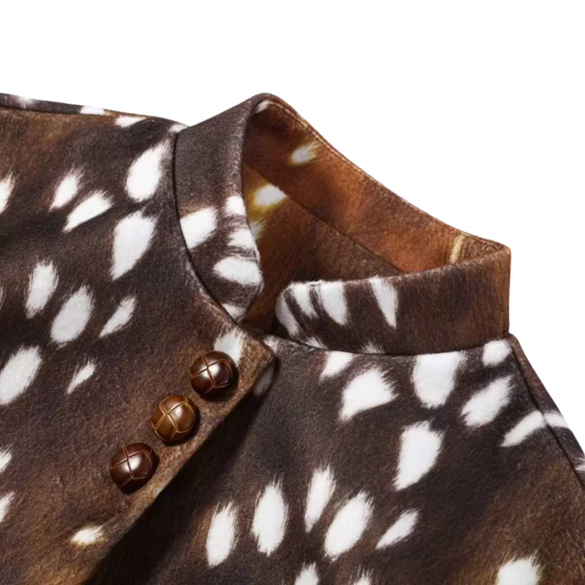 Kunstfelljacke mit Animal-Print & Fellmanschetten