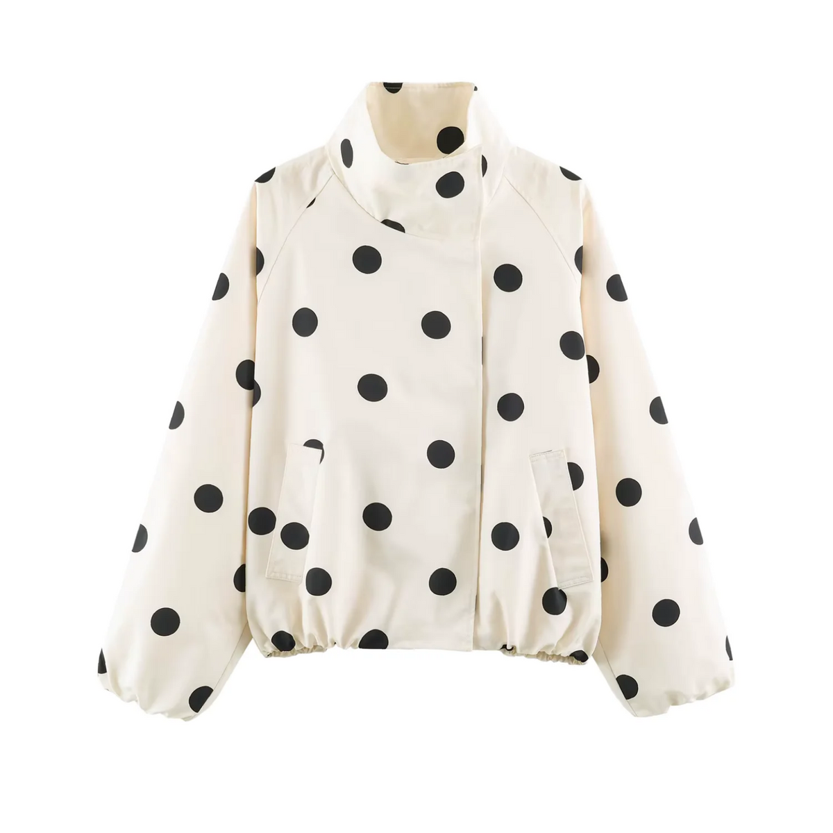 Oversize Bomberjacke Damen mit Polka Dots
