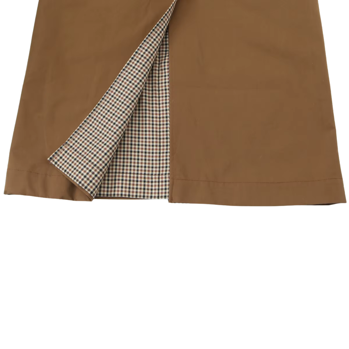 Wendemantel Damen – Kariert & Braun