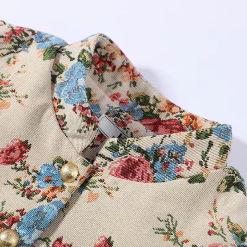 Blumenjacke Damen mit Stehkragen