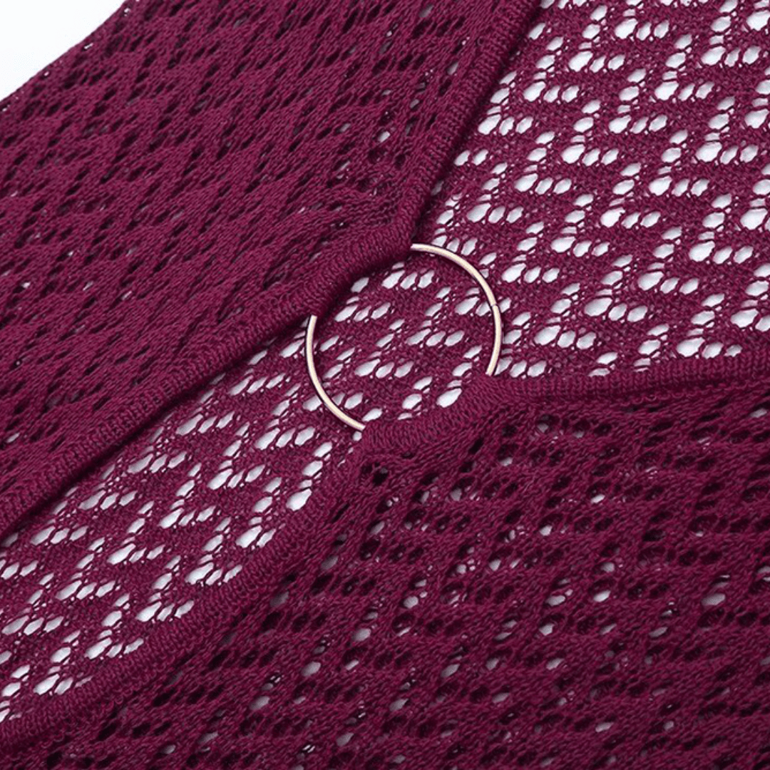 Amira– Eleganz in Violett mit sinnlichem Strickdesign - Fav Avenue