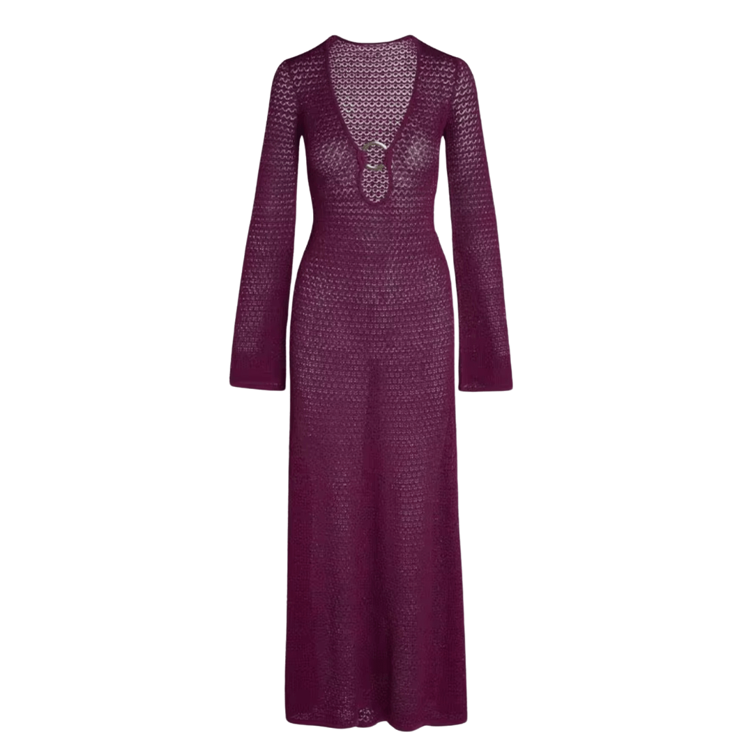 Amira– Eleganz in Violett mit sinnlichem Strickdesign - Fav Avenue