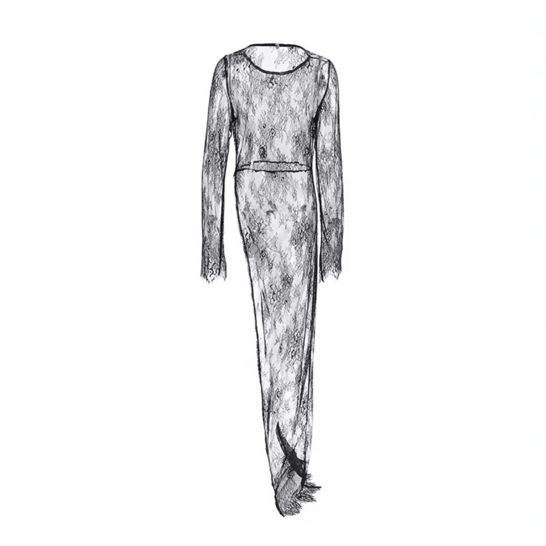 Asymmetrisches Spitzenkleid Transparent - Fav Avenue