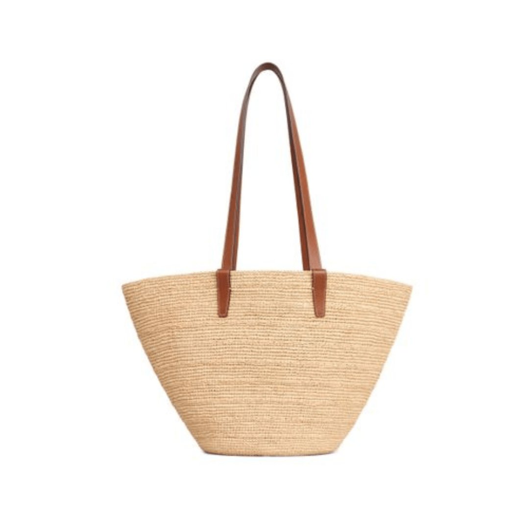 Carmella – Stroh - Design mit Kunstleder - Griffen - Fav Avenue