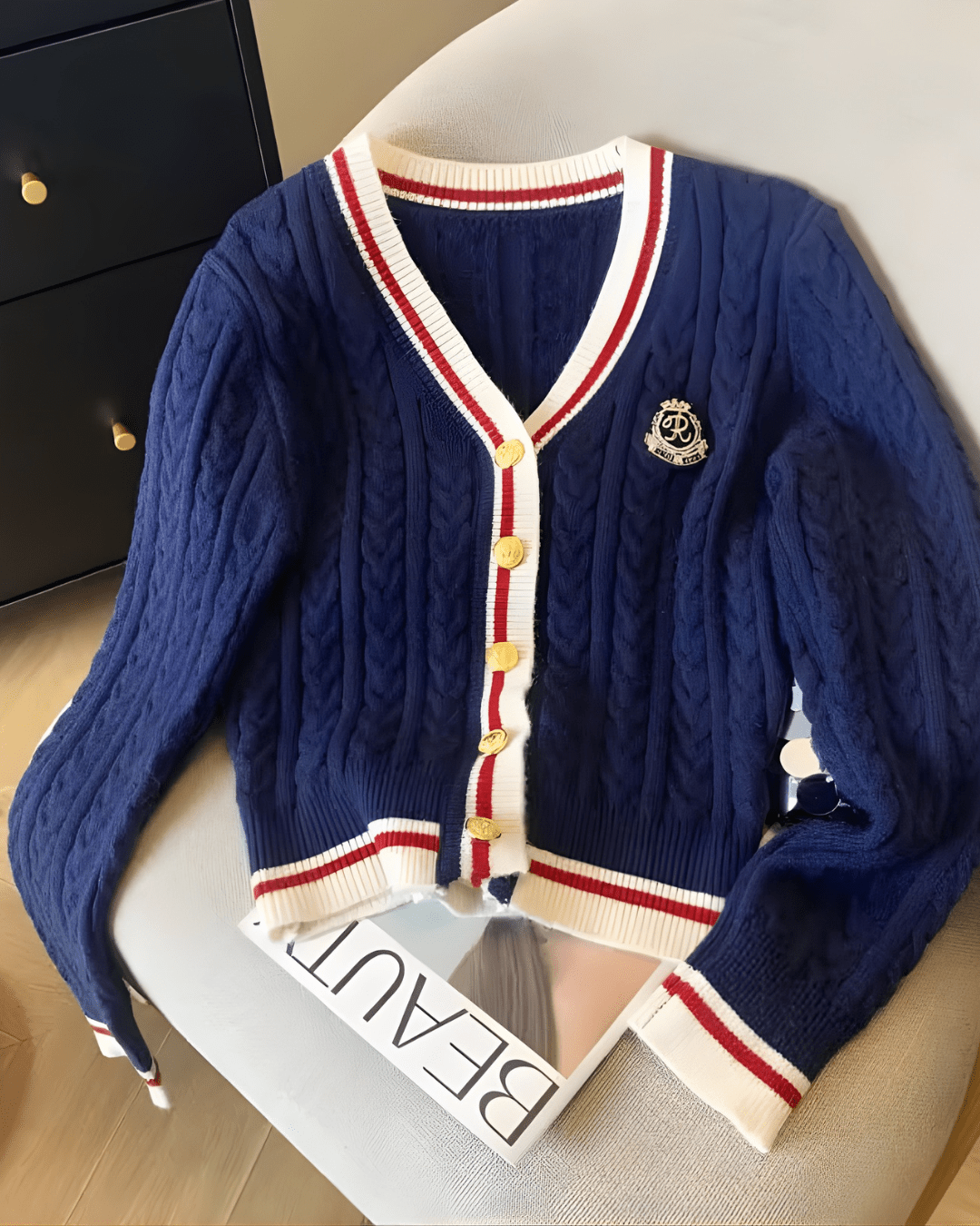 College Knit Cardigan - Fav Avenue