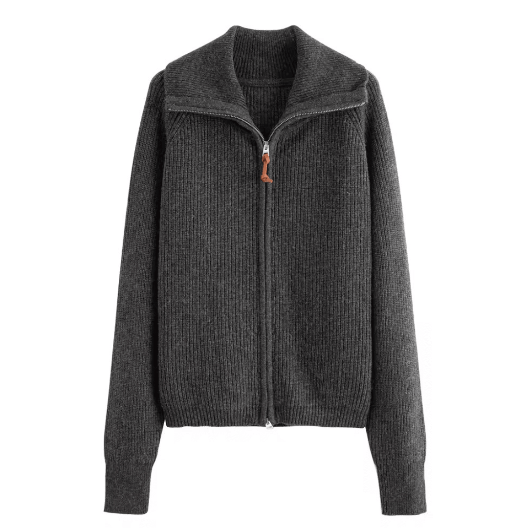 Damen Strickjacke mit Reißverschluss - Fav Avenue