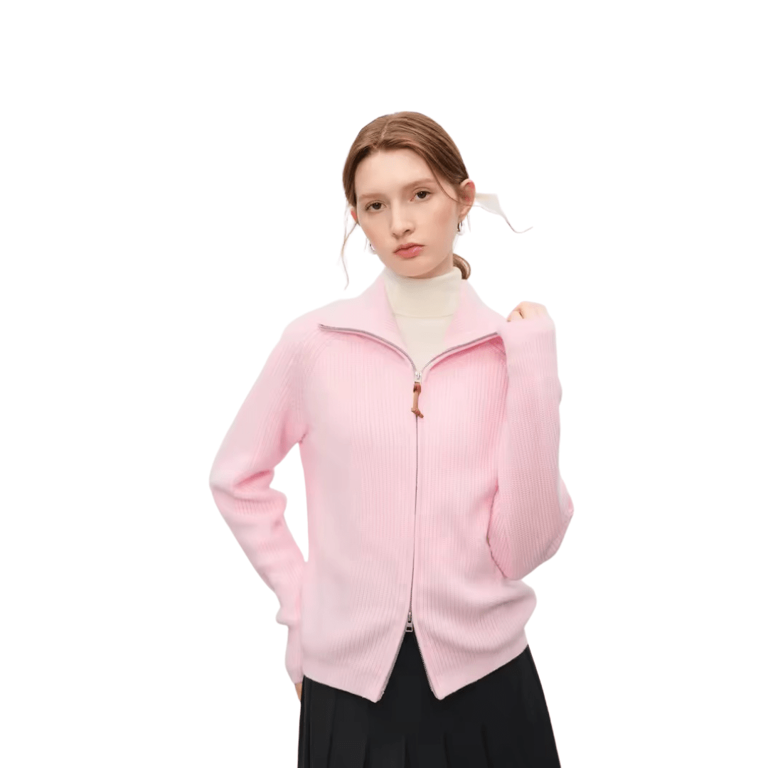 Damen Strickjacke mit Reißverschluss - Fav Avenue