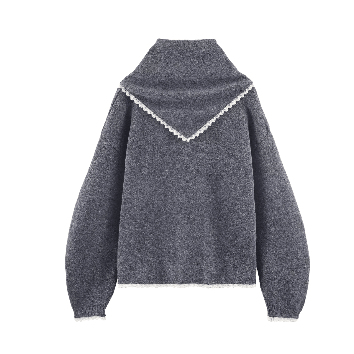Damen Strickjacke mit Schalkragen & Zierborte - Fav Avenue