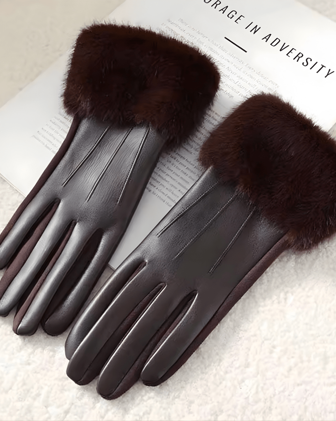 Fell und Lederhandschuhe - Fav Avenue