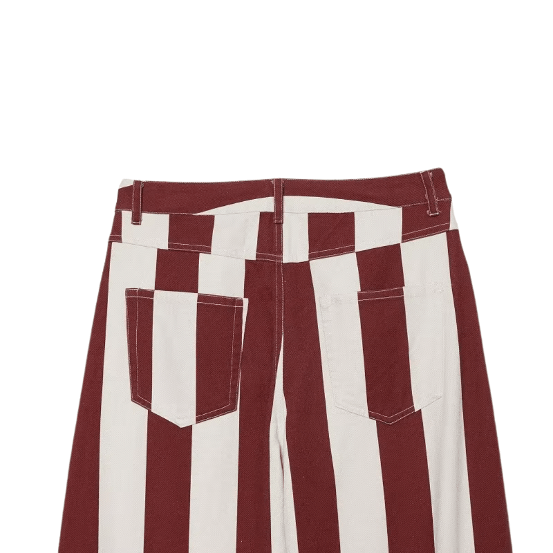 Gestreifte Wide Leg Hose - Fav Avenue