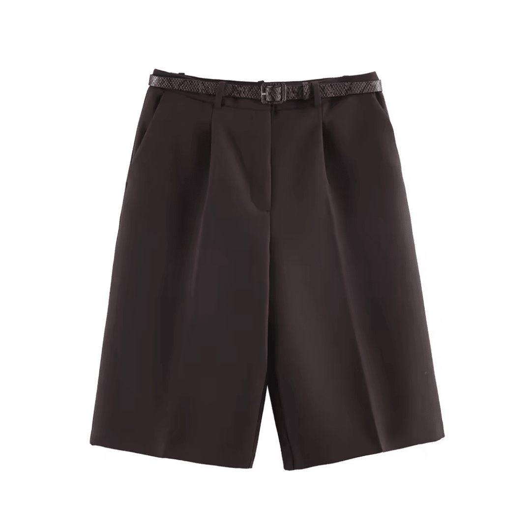 High Waist Shorts mit Gürtel - Fav Avenue