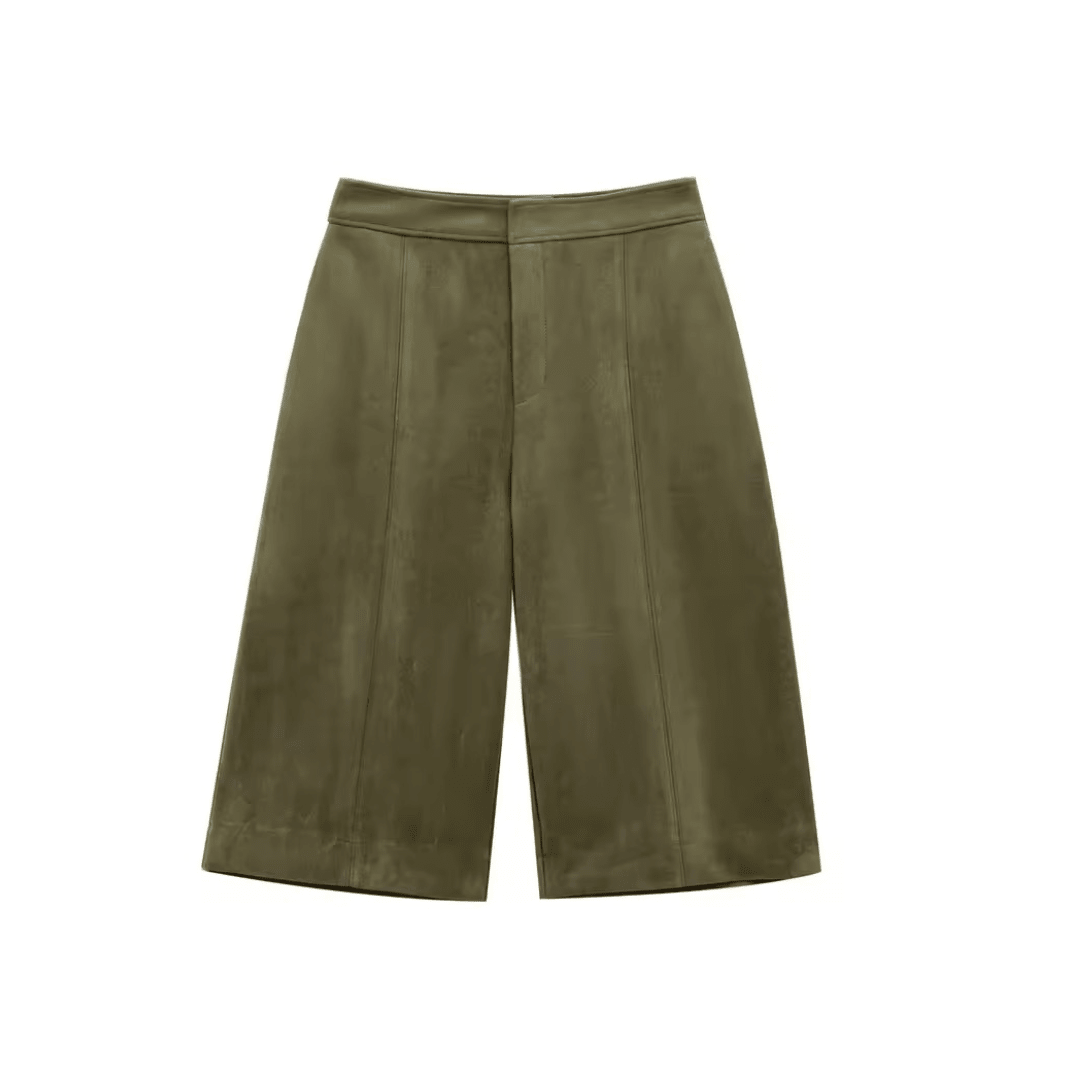 High Waist Wildleder - Shorts mit weitem Schnitt - Fav Avenue