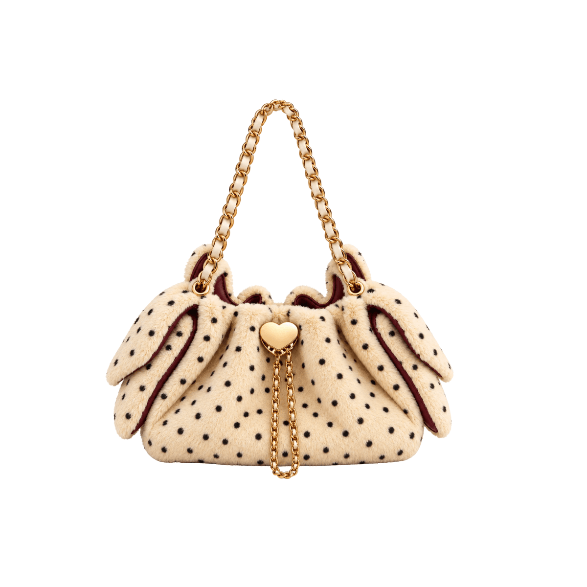 Kunstfell Handtasche mit Animal-Print & Goldkette - Fav Avenue