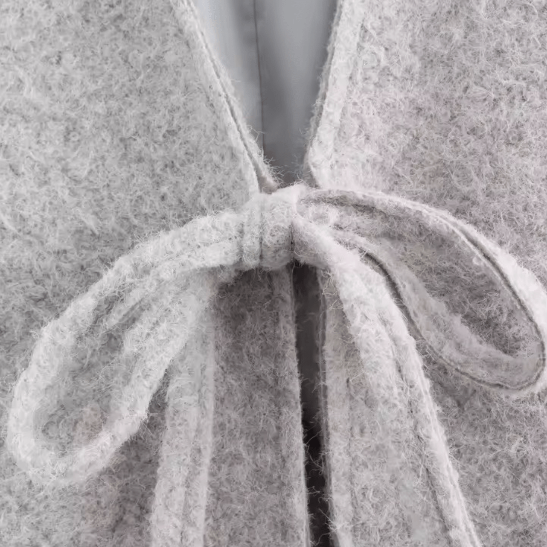 Lace - Up Cardigan mit Schleifendeteil - Fav Avenue