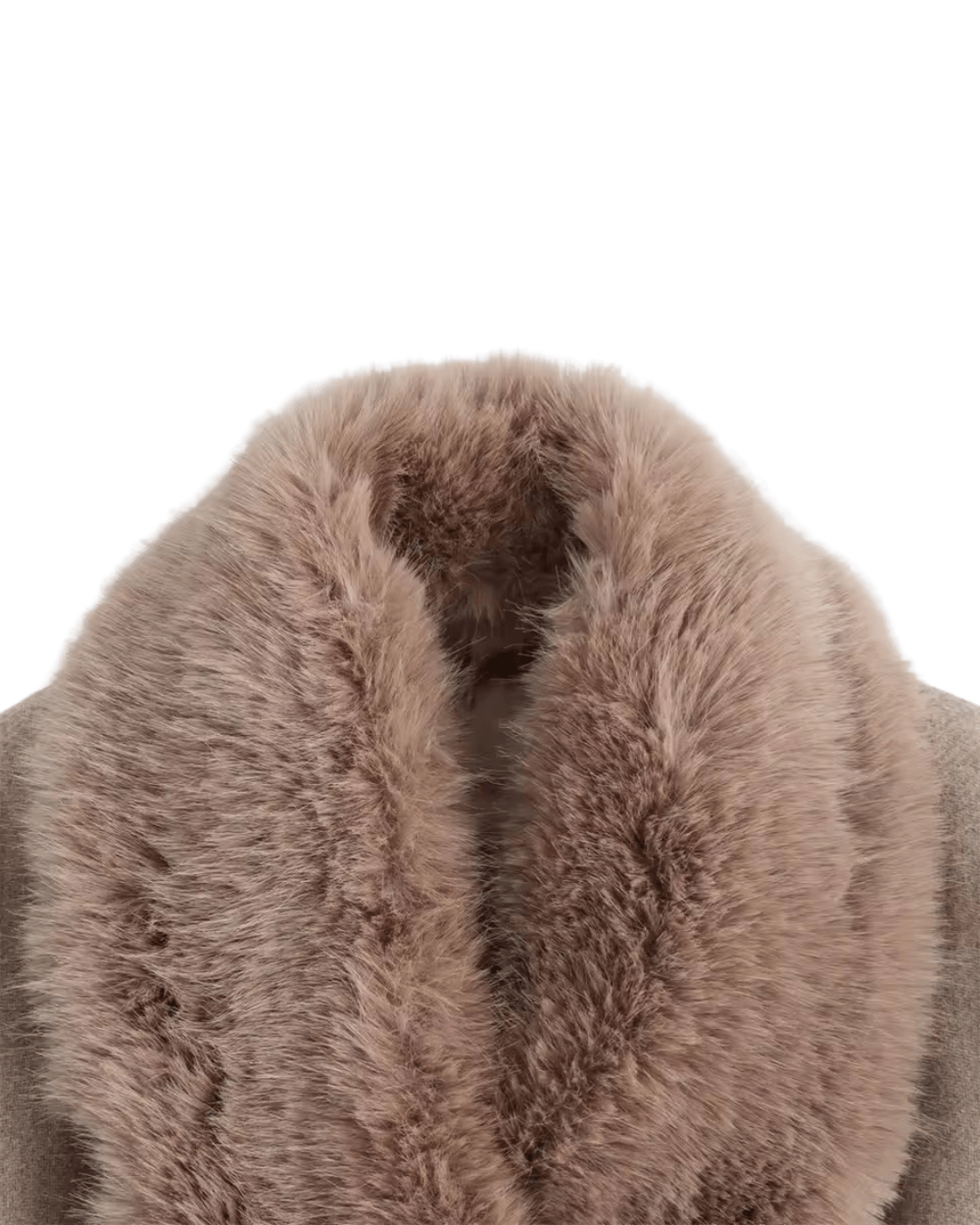 Mantel mit Schnürdetail und Kunstfellkragen - Fav Avenue