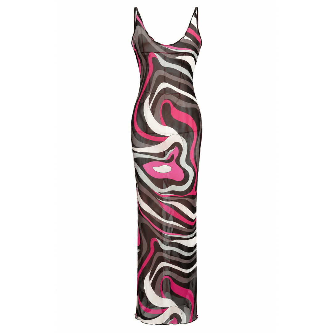 Mesh Transparent Maxi Dress - Fav Avenue