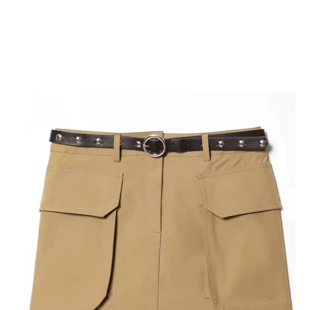 Minirock mit Gürtel und Cargo - Taschen - Fav Avenue