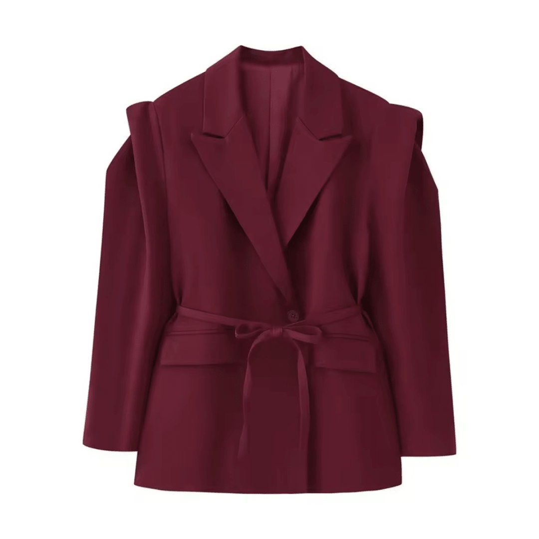 Oversize Blazer Jacke mit Bindegürtel - Fav Avenue
