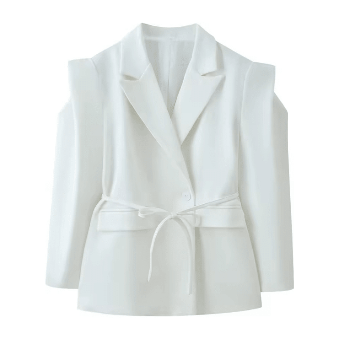 Oversize Blazer Jacke mit Bindegürtel - Fav Avenue