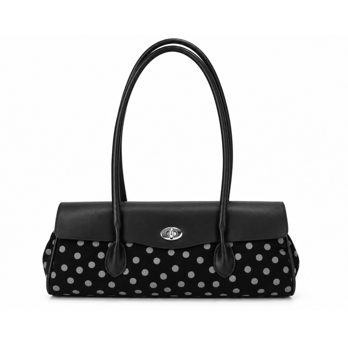 Polka Dot Schultertasche in Wildleder-Optik - Fav Avenue