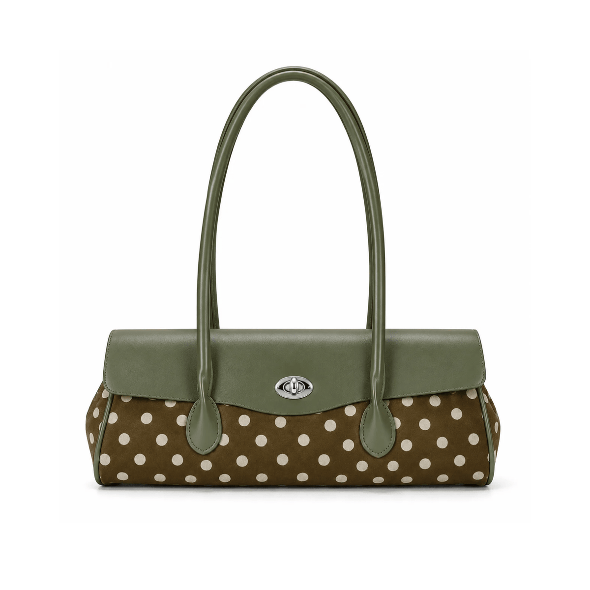 Polka Dot Schultertasche in Wildleder-Optik - Fav Avenue