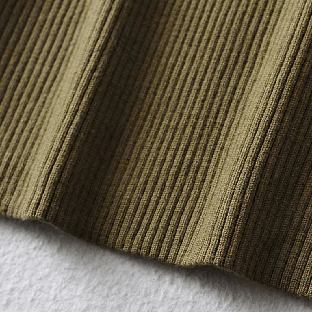 Rippstrick Damen Top mit Stehkragen - Fav Avenue