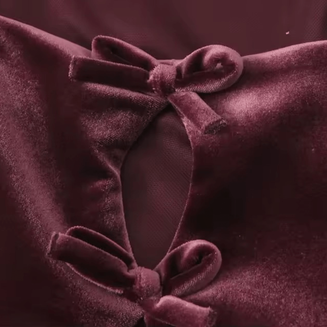 Samt Top mit Schleifendeteil - Fav Avenue