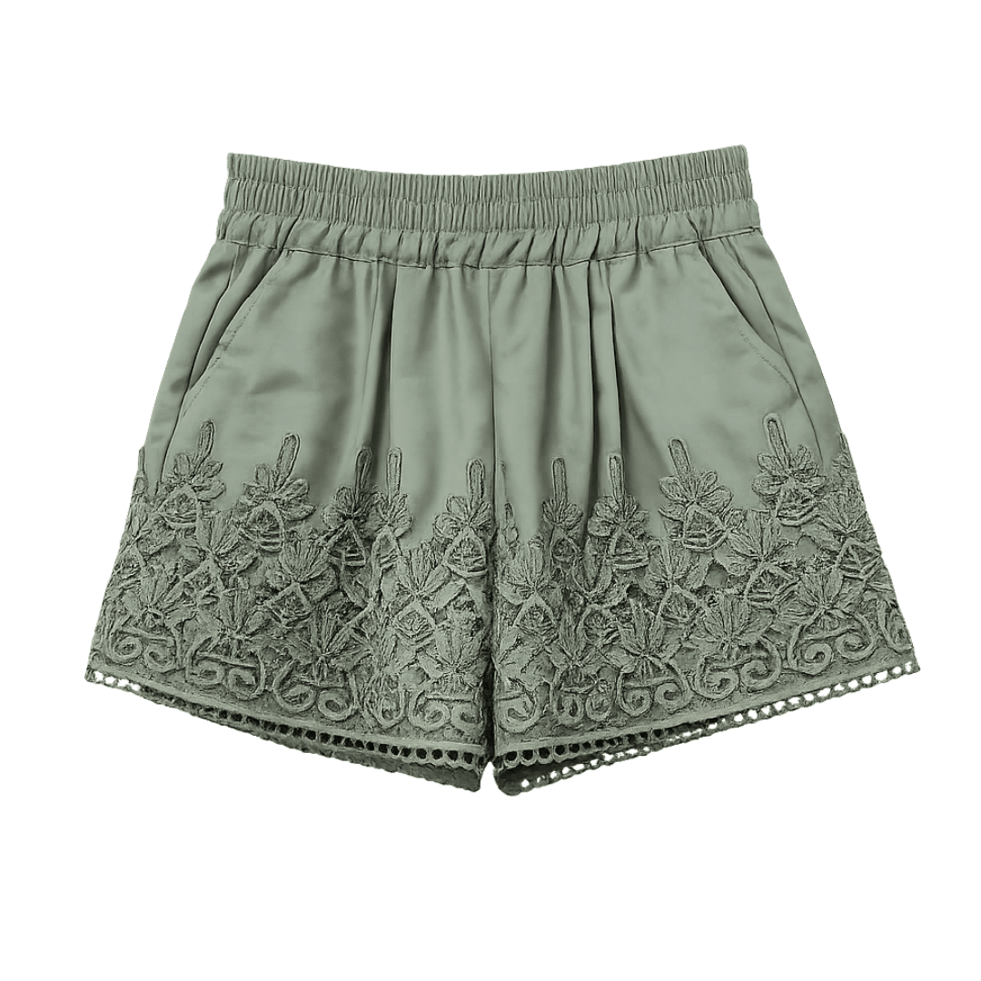 Shorts mit Spitzenstickerei - Fav Avenue