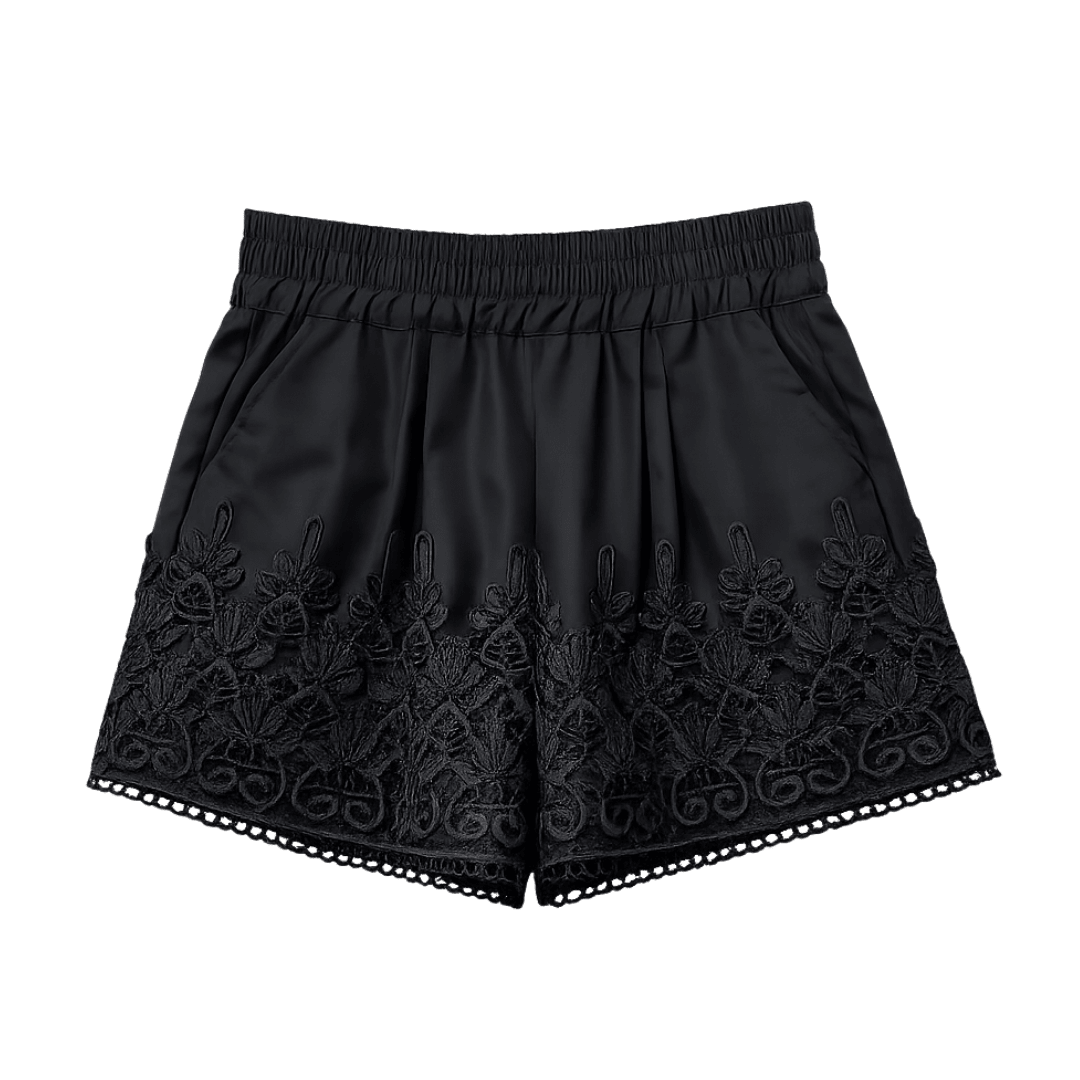 Shorts mit Spitzenstickerei - Fav Avenue