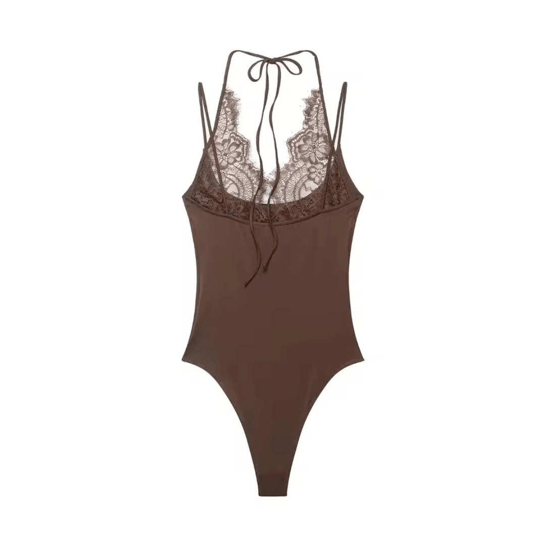Spitzen - Bodysuit mit Neckholder - Fav Avenue