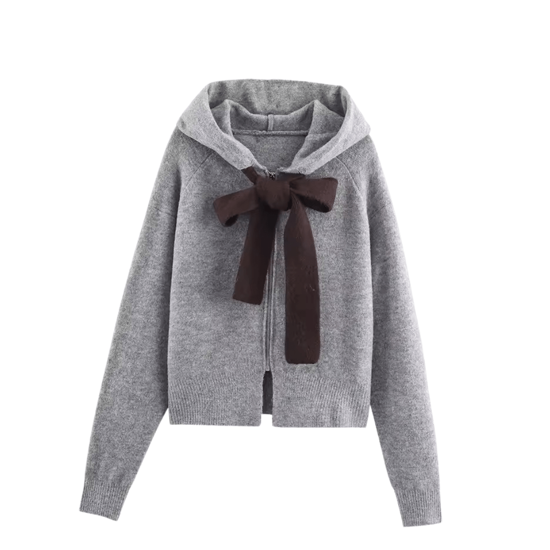 Strick - Hoodie mit Schleife - Fav Avenue