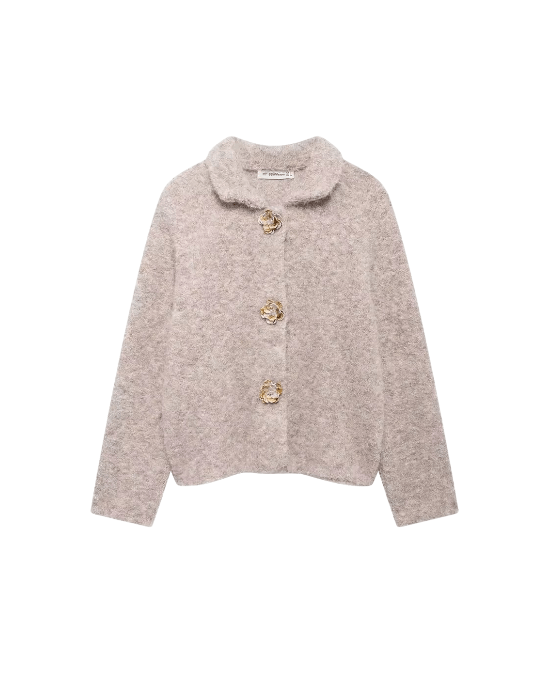 Strickjacke mit Blumenknöpfen - Fav Avenue