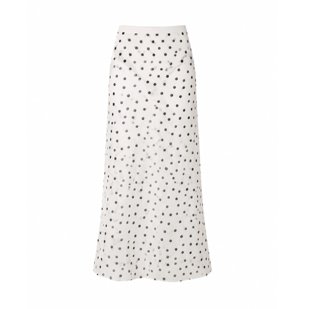 Transparenter Polka Dot Chiffon Rock - Fav Avenue