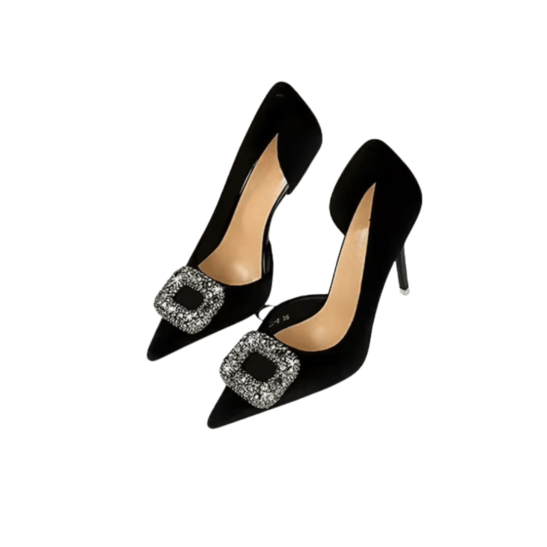 Velvet Pumps mit Schnalle - Fav Avenue