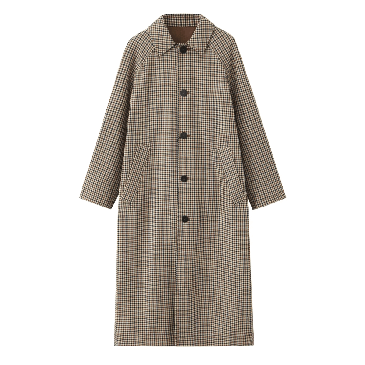 Wendemantel Damen – Kariert & Braun - Fav Avenue