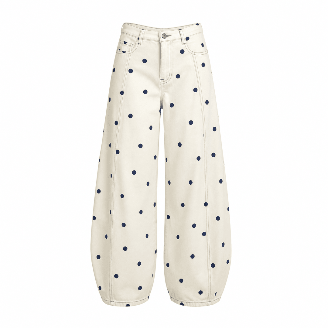 Wide Leg Jeans mit Polka Dots - Fav Avenue