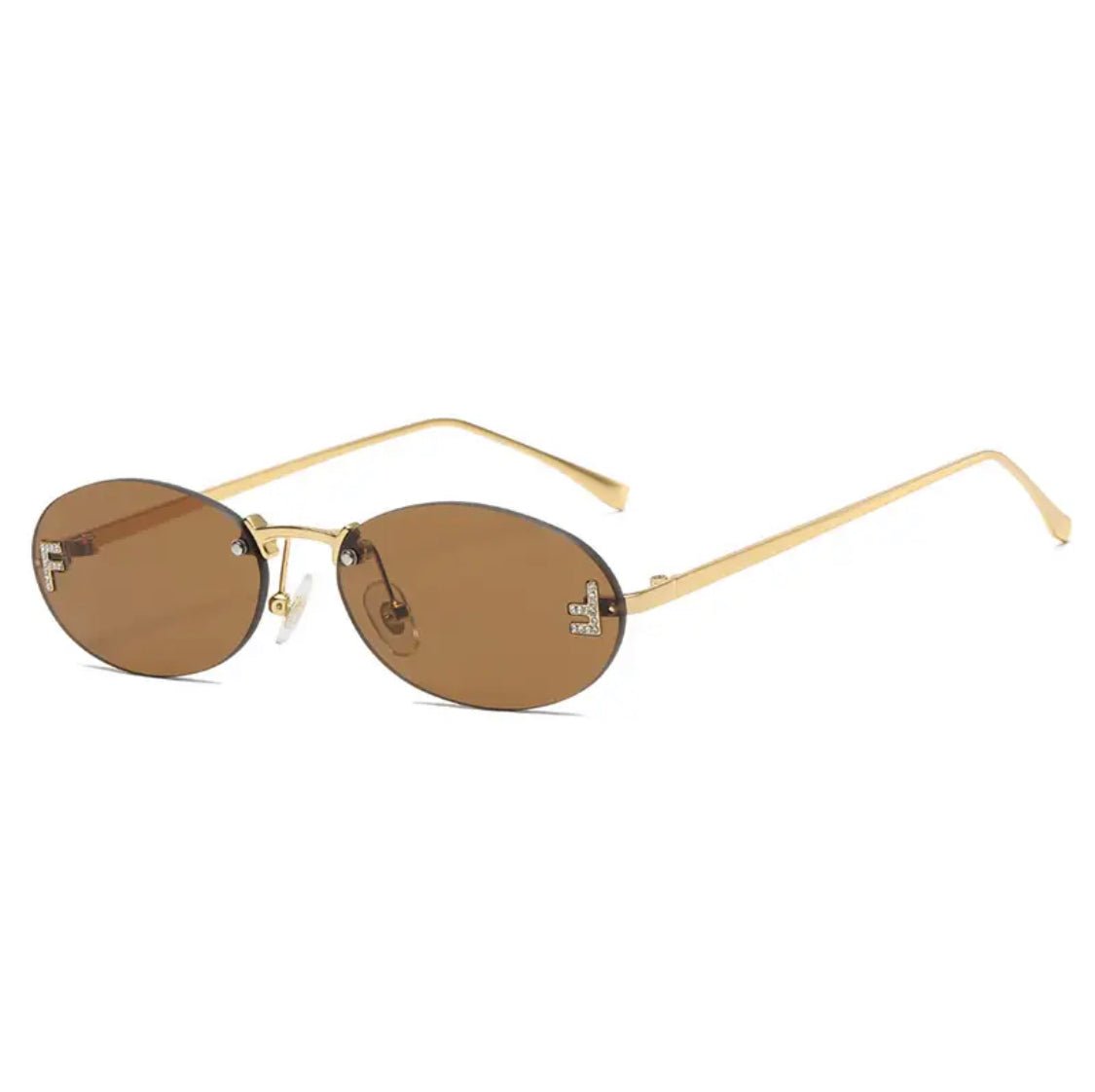 Yara – Ovale Retro - Sonnenbrille mit Metallrahmen - Fav Avenue