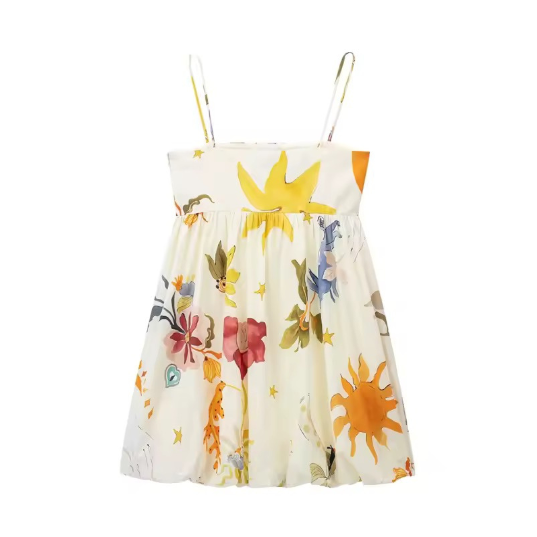 Ballonkleid mit Print