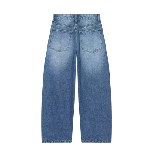 Mid Waist Barrel Jeans