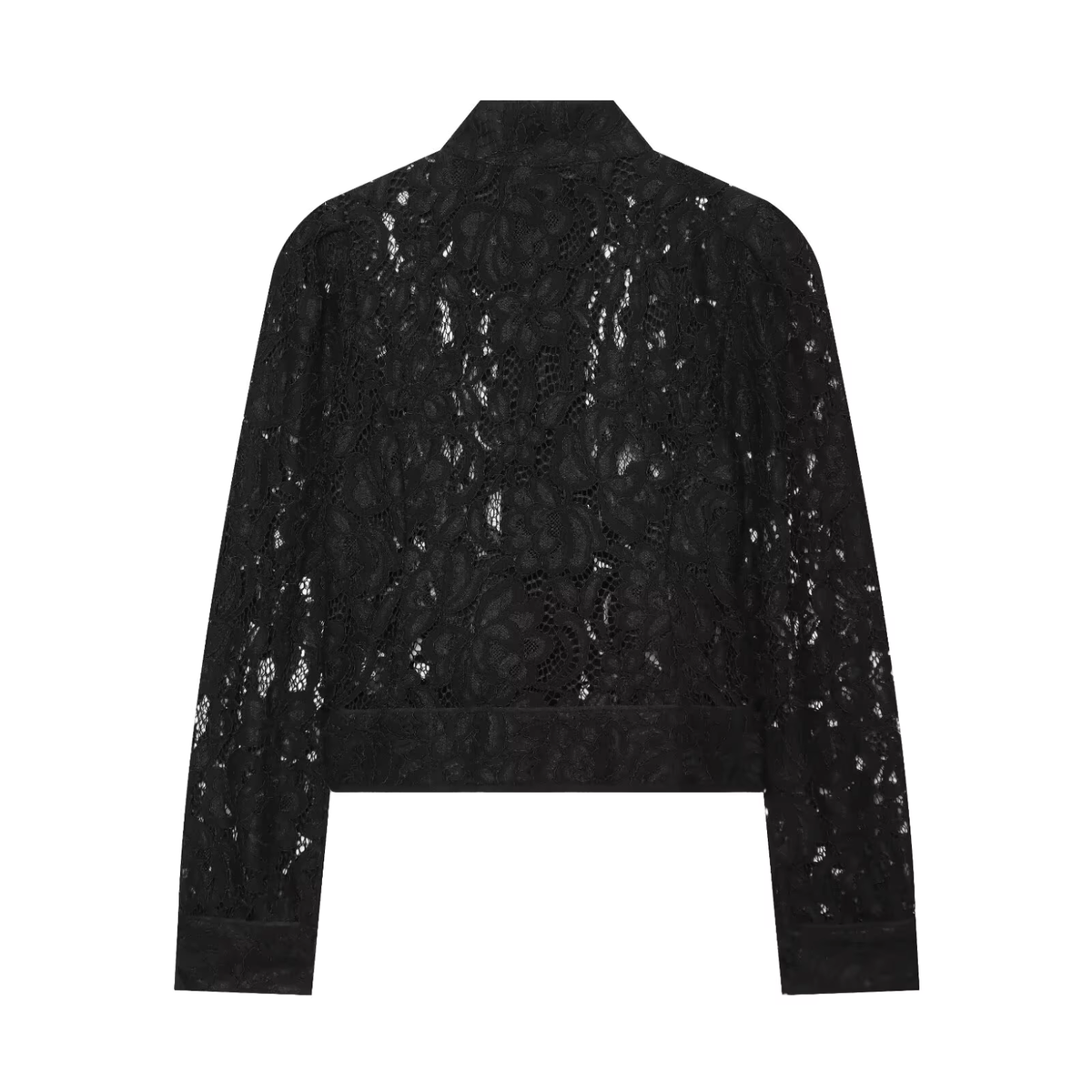 Schwarze Spitzenbluse - Elegante leichte Jacke