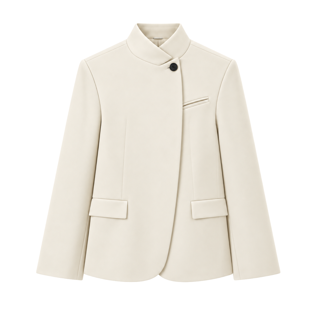 Blazer mit Stehkragen & Ein-Knopf-Verschluss