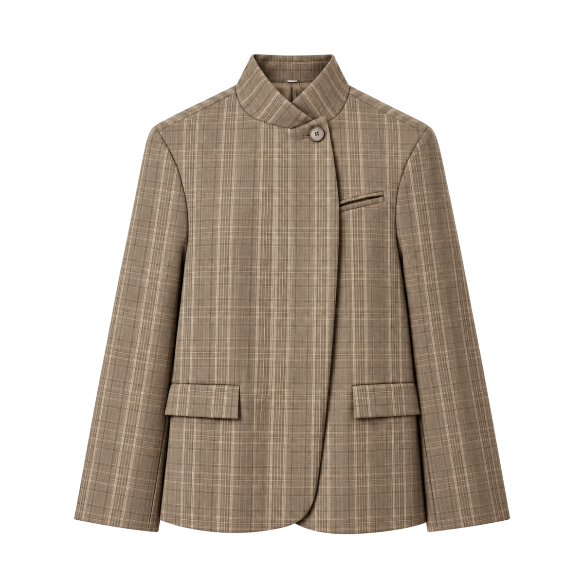 Blazer mit Stehkragen & Ein-Knopf-Verschluss