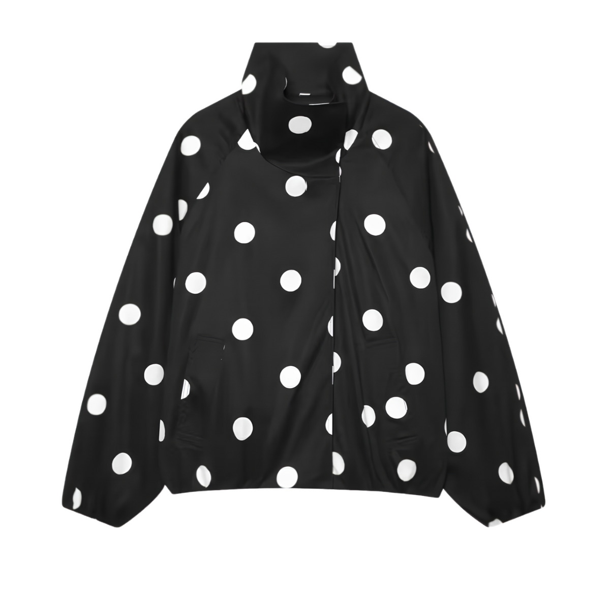 Oversize Bomberjacke Damen mit Polka Dots