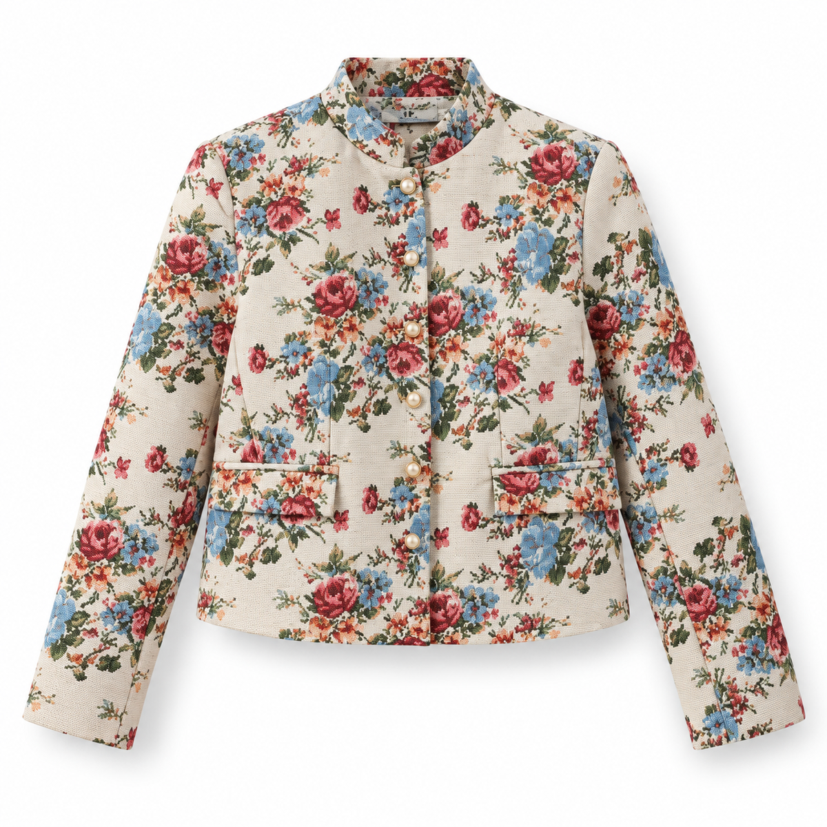 Blumenjacke Damen mit Stehkragen