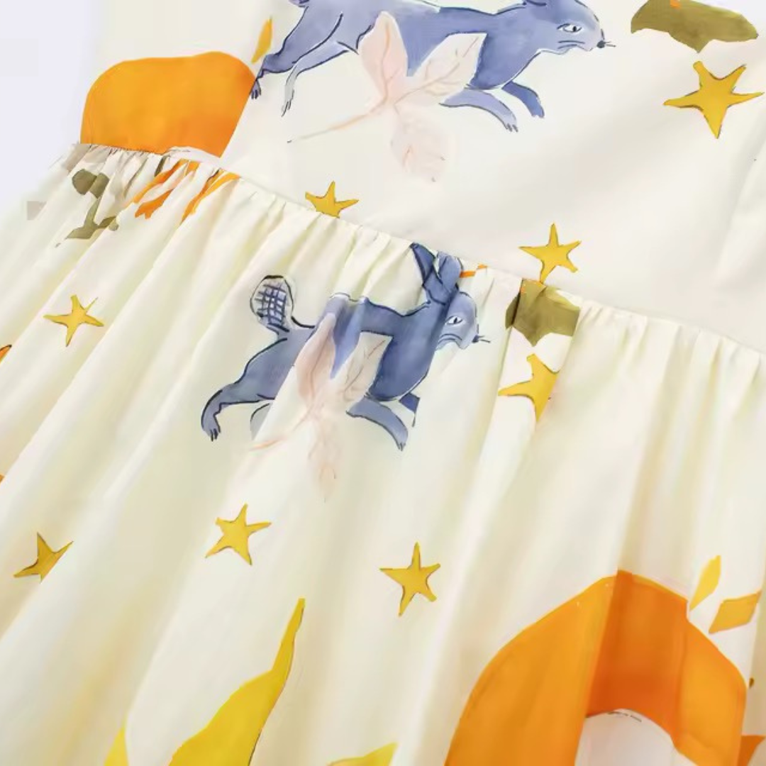Ballonkleid mit Print