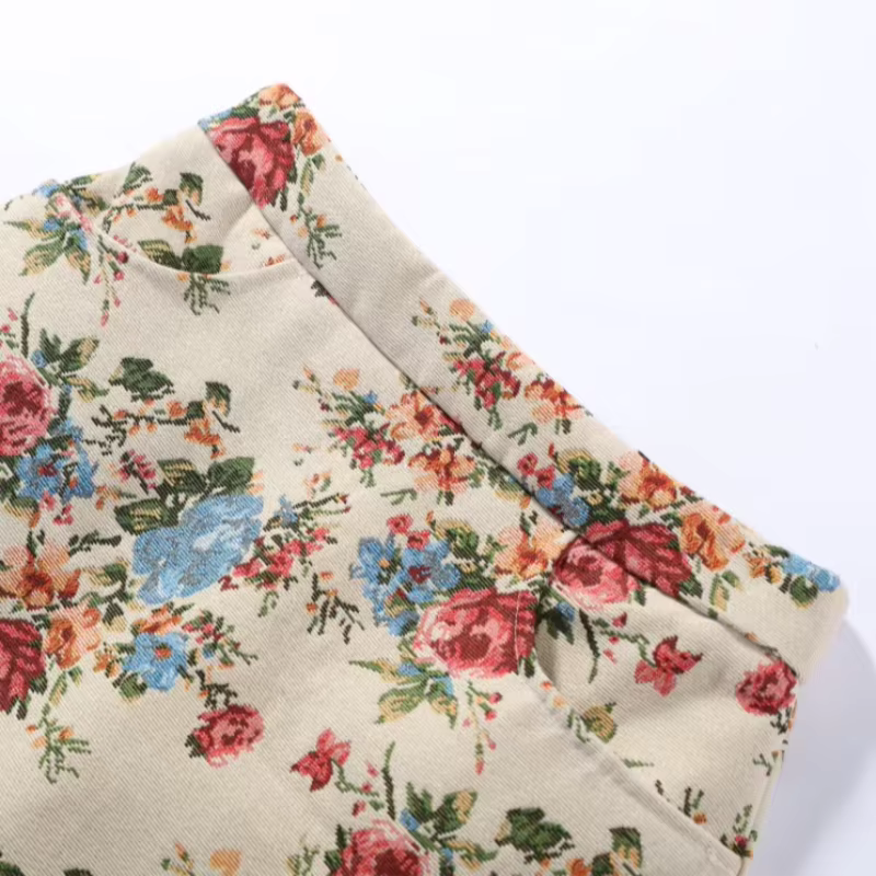 Blumen Minirock Damen – Floraler Rock