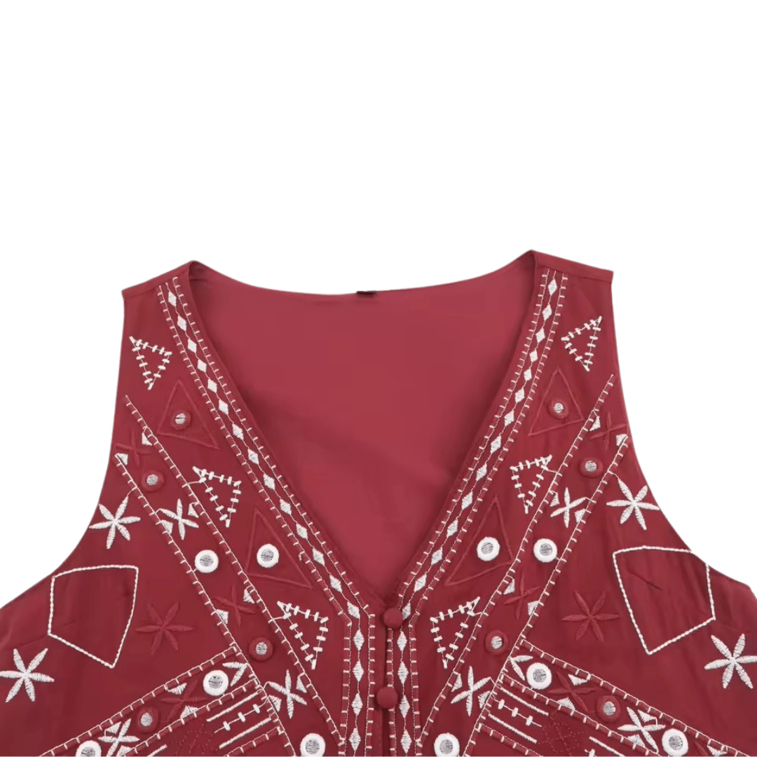 Bestickte Boho Weste - Fav Avenue