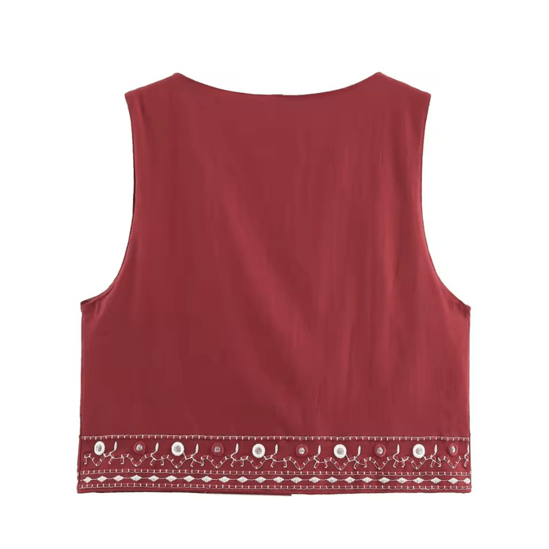 Bestickte Boho Weste - Fav Avenue